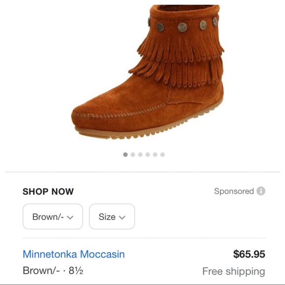 Minnetonka Leather Moccasins - Ankle zip - Sz 11 - Picture 5 of 5